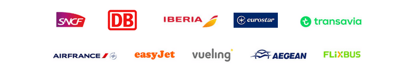 Partenaires transport MIJE avion, train, autocar, transport de groupe en Europe