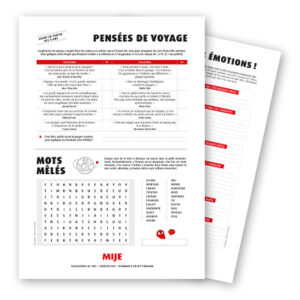 Fiche Pensées de voyage scolaire