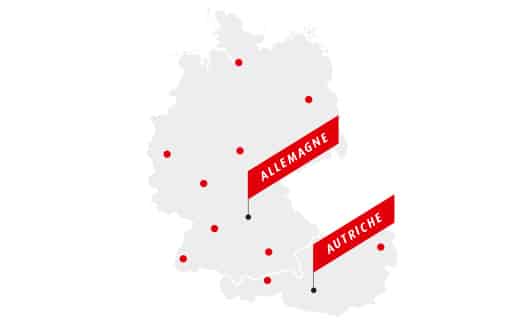 Carte Voyages scolaire en Allemagne et en Autriche