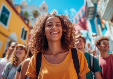groupe d'élèves en voyage scolaires