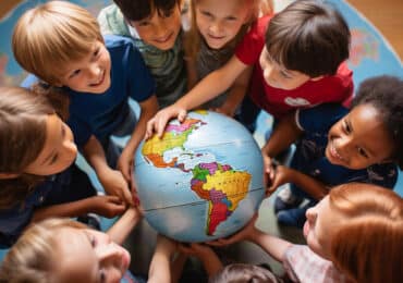 groupes d'efants voyages globe